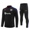 Barcelone Sweat d'Entraînement Quarter-Zip 2024-25 Noire Pour Enfant